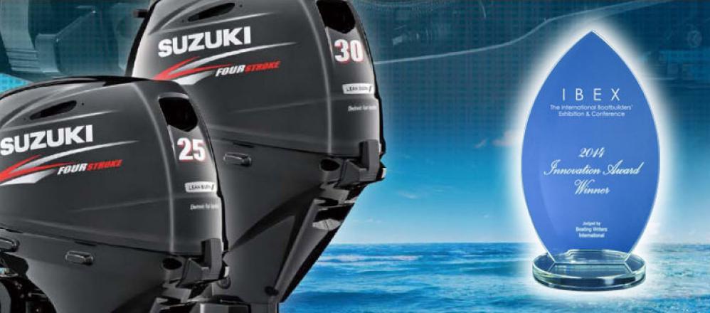 A Suzuki DF25A/30A hajómotorok nyerték el az innovációs díjat a 2014-es Ibex Show-n